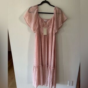 In Loom Pink Floral Midi